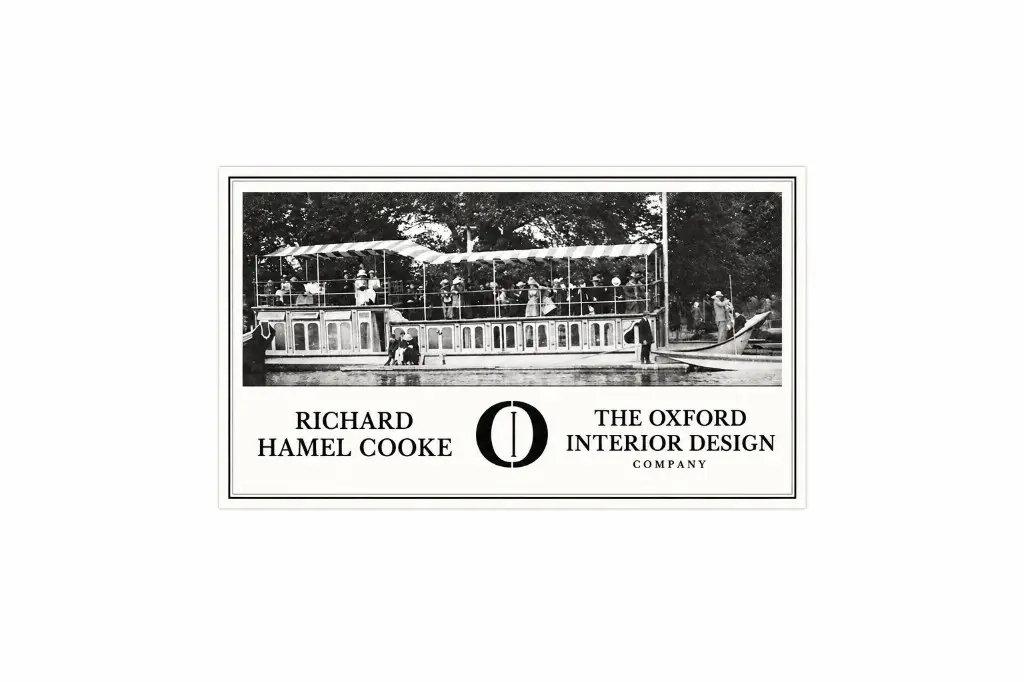 The Oxford Interior Design Company — visiting card, historic houseboat